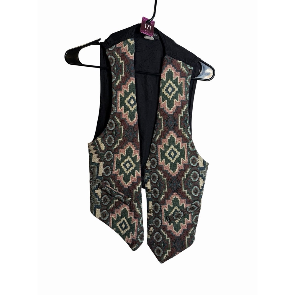 wrapper womens vintage dress suit vest size small